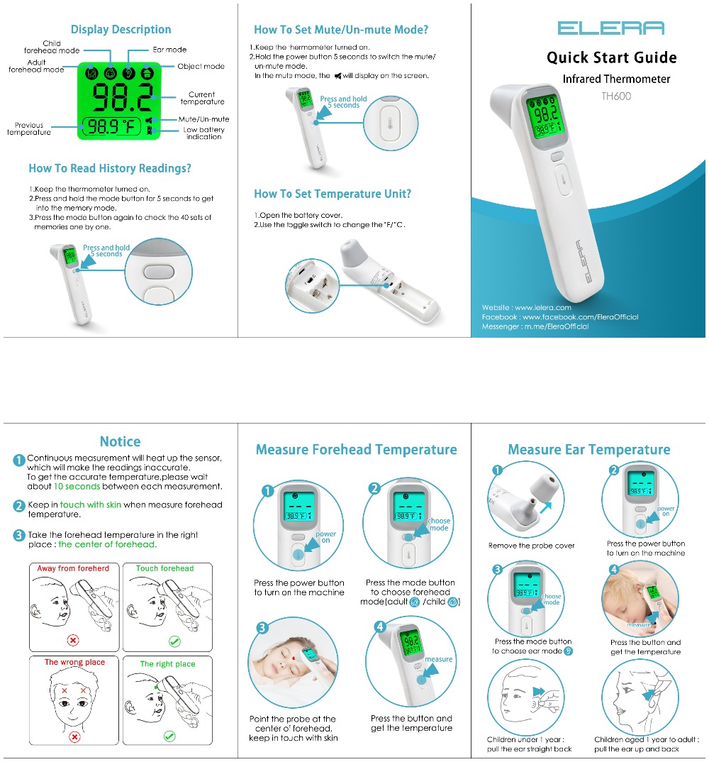 Baby's Digital Infrared Body Measurement Thermometer Made Minimal