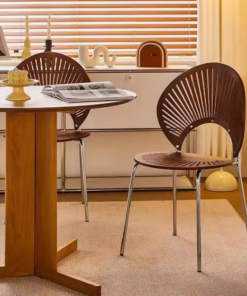 Nordic Solid Wood Dining Chair - Image 3