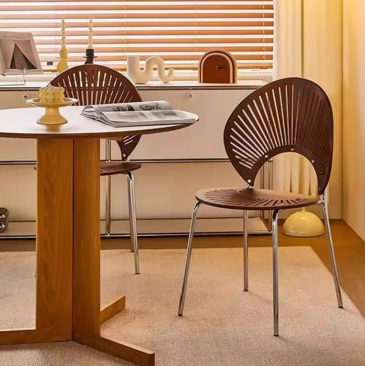 Nordic Solid Wood Dining Chair - Image 3
