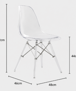 Modern Design Plastic Dining Side Chair - Image 3