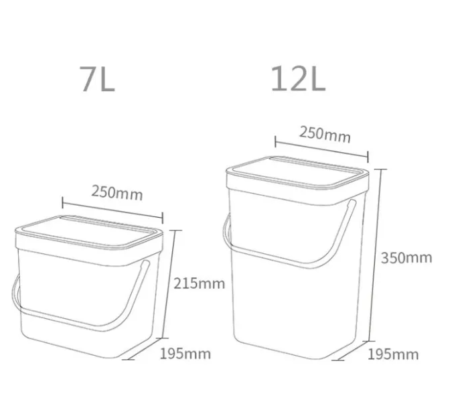 Space-saving Mount or Hang Kitchen Waste Bin