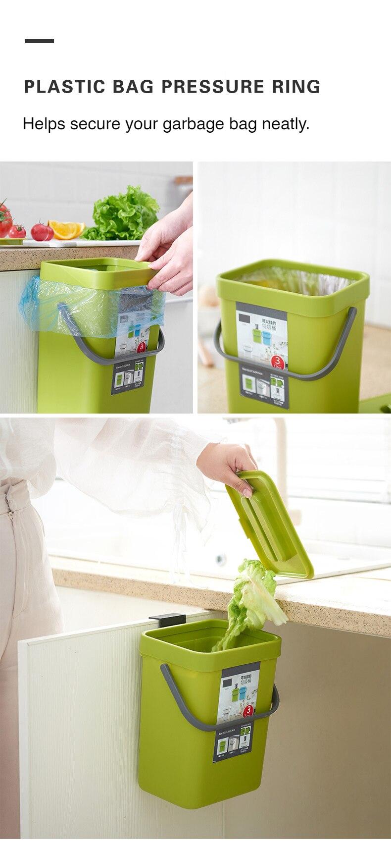 Space-saving Mount or Hang Kitchen Waste Bin