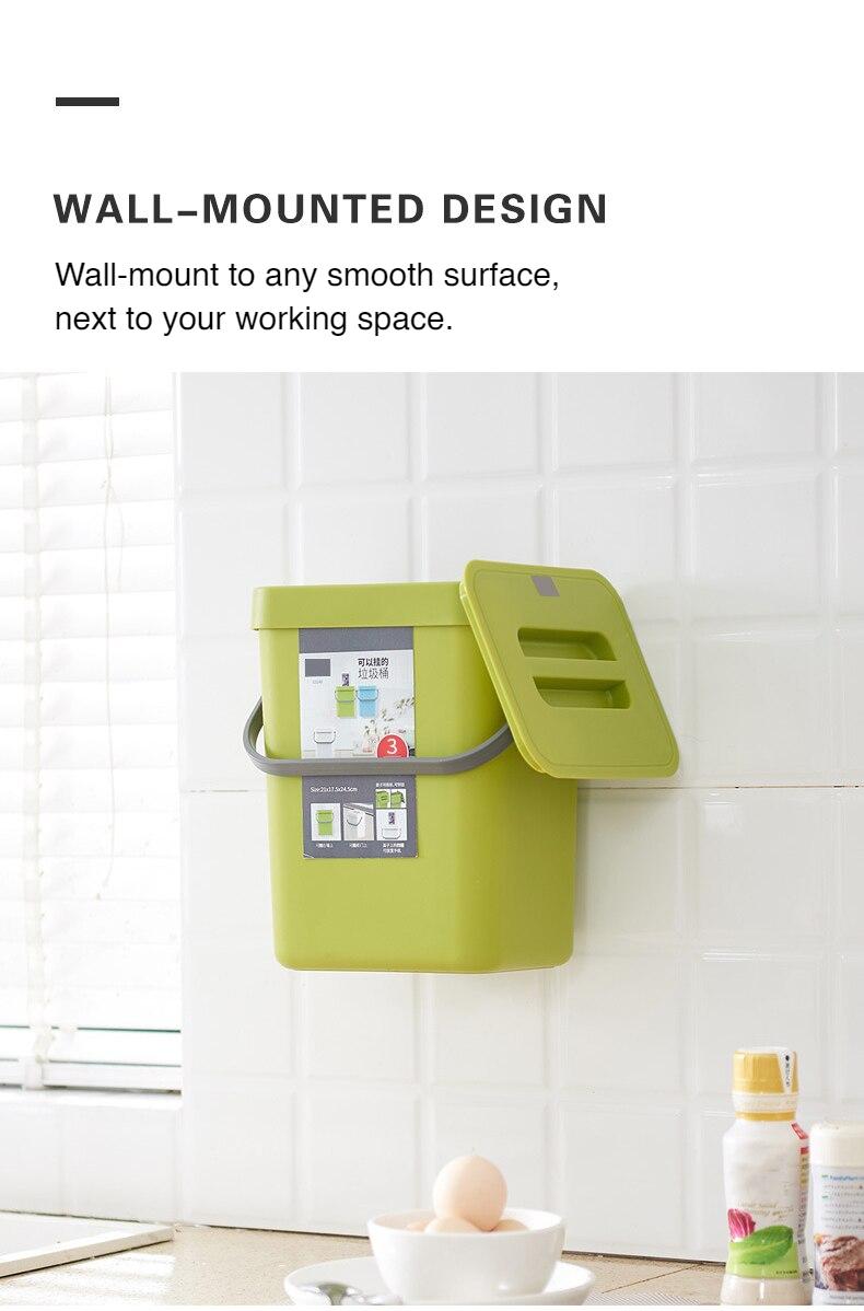 Space-saving Mount or Hang Kitchen Waste Bin