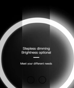 Rechargeable LED makeup mirror with lights, featuring a compact design and adjustable brightness for a flawless makeup application anywhere.