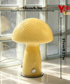Alternative view of Glass Mushroom Table Lamp