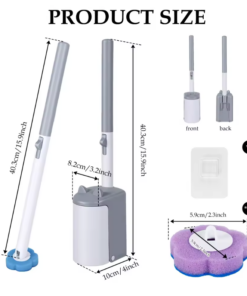 Wall-mounted Disposable Toilet Brush Set - Image 5