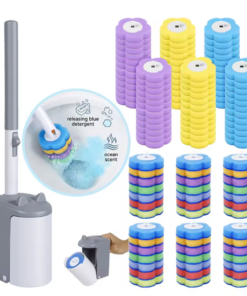 Wall-mounted Disposable Toilet Brush Set
